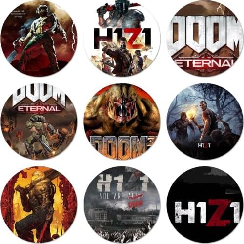 58mm Doom H1Z1 Stalker Badge Brooch Pin Accessories For Clothes Backpack Decoration gift