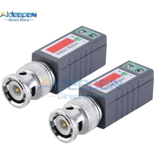 1Pair (2Pcs) 202E 1 Channel CCTV Passive Video Balun UTP Transivers BNC CAT5 Cable Connectors Adapter