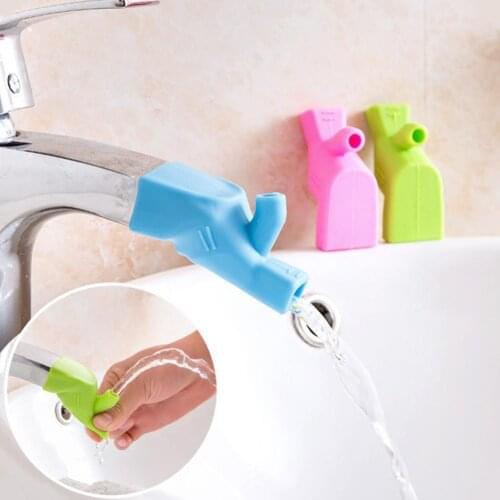 1Pcs Silicone Water Tap Extension Sink Faucet Extenders Extending New Device Kitchen Bathroom Washing Children Faucet Tool J9W6