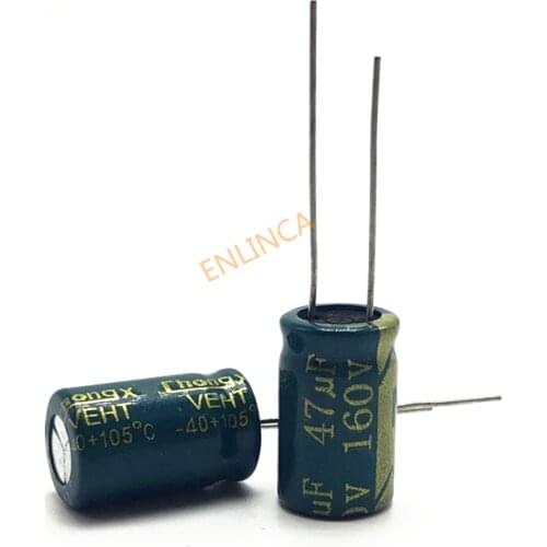 10pcs/lot 160V 47UF 10*17 20% RADIAL aluminum electrolytic capacitor 47000nf 20