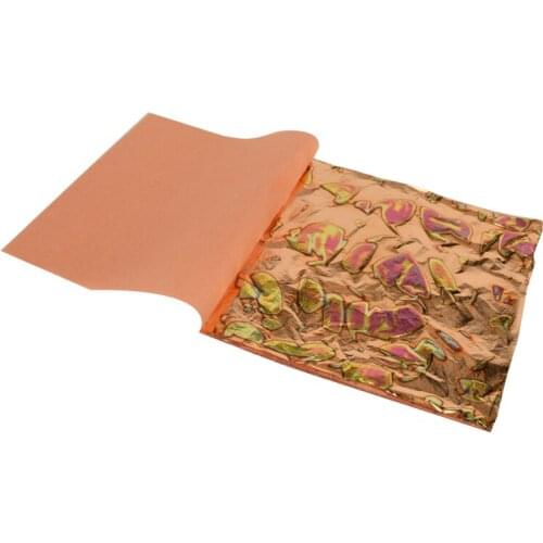 100 sheets in 4 booklets Red variegated gold leaf colorfull imitation gold leaf size 14x14cm 25 sheets per booklet