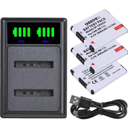 NB11L NB-11L Battery + NB 11L Battery Charger for Canon Powershot SX420 is, SX410 is, Ixus 182, IXUS 240 HS, A2300 is A2400 is