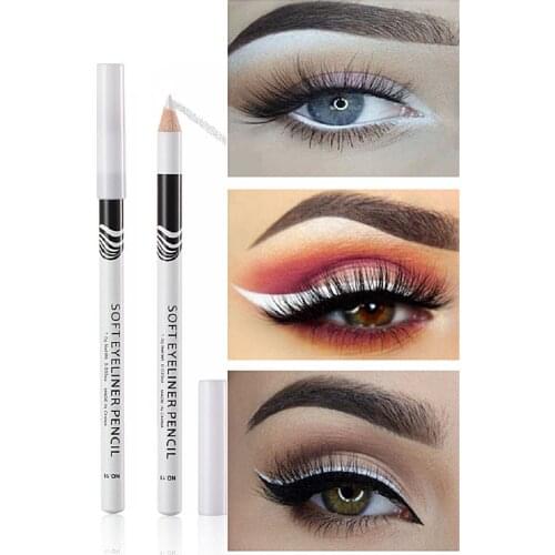 White Eyeliner Pencil Makeup Women Long Lasting Waterproof Pigment Eye Liner White Eyeliner Pen Cosmetics white eyeliner
