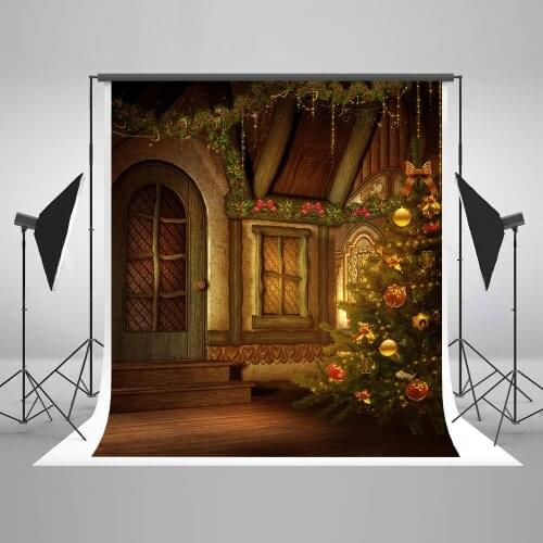 VinylBDS Christmas Decoration Photography Backgrounds Christmas Tree Background For Photostudio Washable Seamless Background