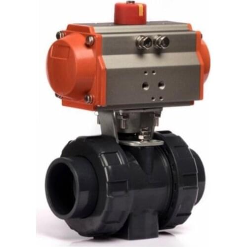 DN50 Pneumatic Operated Plastic CPVC Ball Valve