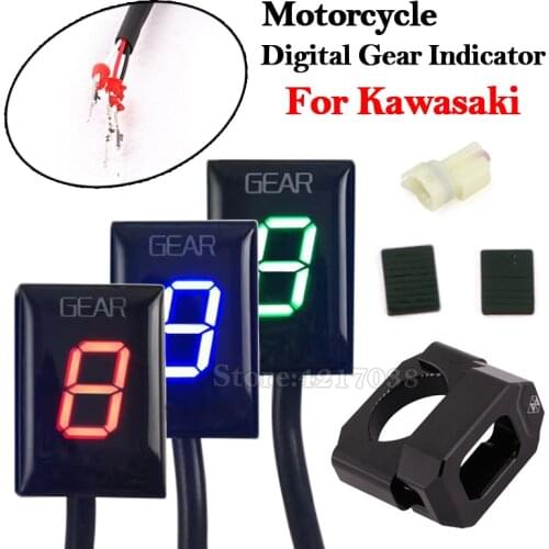 Motorcycle 1-6 Speed Gear indicator Aluminum ECU Gear For Kawasaki ER6N Z250 Z650 Z900 VERSYS650 VERSYS1000 NINJA400R NINJA250SL