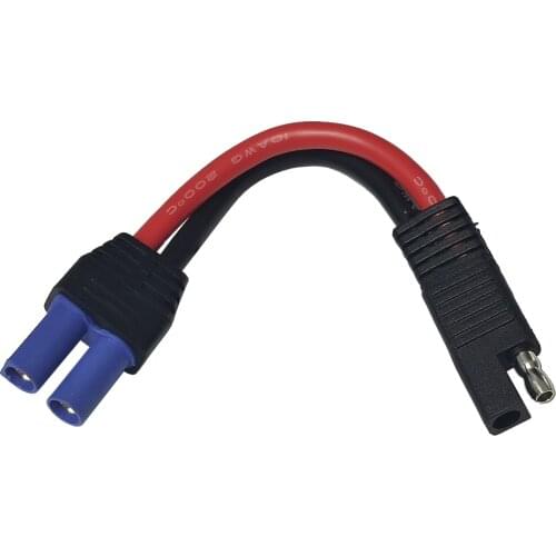 JKM 10 AWG Soft Silicone Cable SAE To EC5 Connector Car Power Cord 0.15m Motorcycle Emergency Start