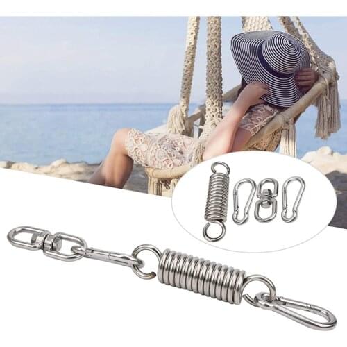Spring Hanging Kit Stainless Steel Suspension Ceiling Hooks Heavy Duty Swing Hangers for Yoga Swing Hammock