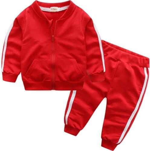 Baby Boys Clothes Sets Newborn Boy Long-sleeved Clothing Zipper cotton Coats+Pants 2PCS Sport Suit for 4M-24M Infants Casual Set