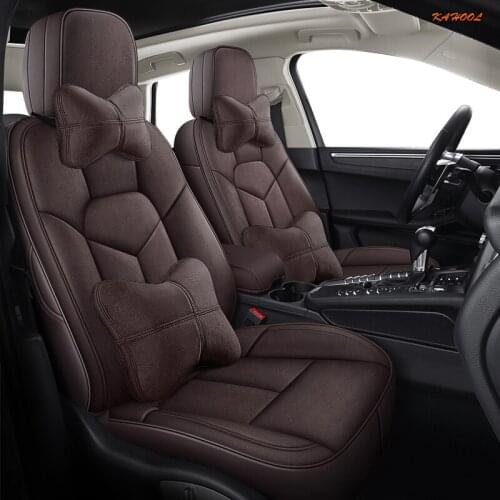 KAHOOL Custom Leather car seat covers For Hyundai Veloster LAFESTA Coupe Azera Grand SantaFe Veracruz Equus Rohens car seats