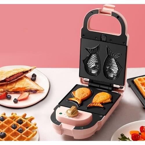 Time sandwich breakfast machine household small multi-functional toaster light waffle machine one machine multi-purpose