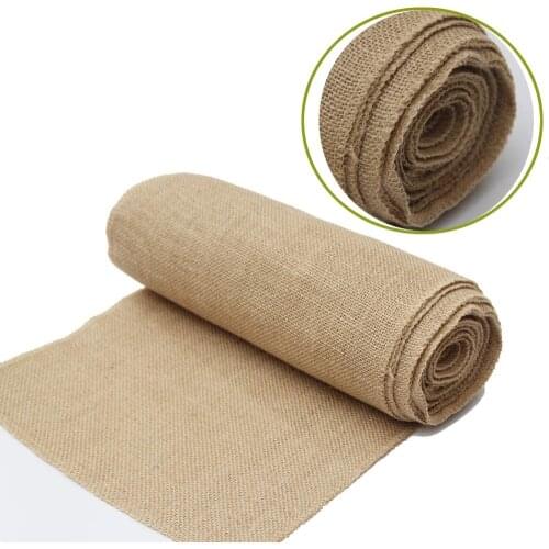 Burlap Table Runner 12 x 108 inch Natural Jute Country Vintage for Wedding Banquet Decoration (10 Pack)