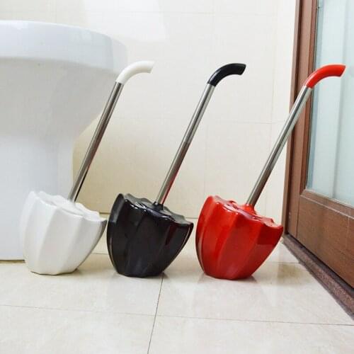 Mulit available umbrella Ceramic toilet brush long-handled base toilet holder cleaning Tool cleaning brush bathroom Accessories