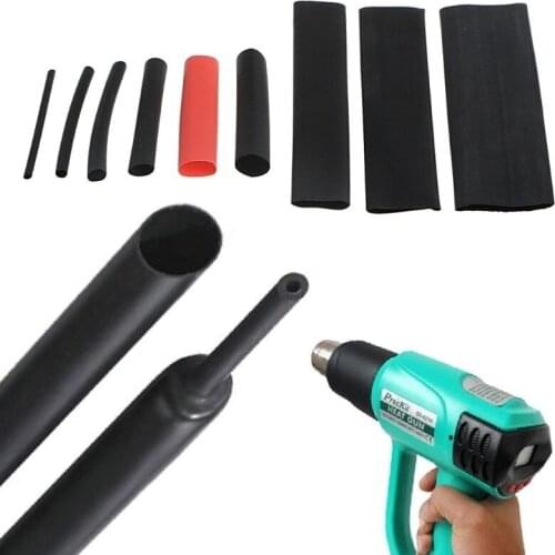 164pcs Set Polyolefin Shrinking Assorted Heat Shrink Tube Wire Cable Insulated Sleeving Tubing Set Pipe Insulation Fittings