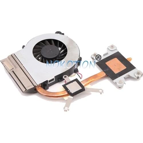 Nokotion 657941-001 649950-001 For HP pavilion G4 G6 AMD laptop cooling heatsink Copper Radiator With fan