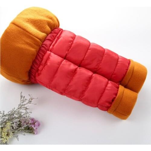 2019 Autumn winter Childrens cotton down pants outdoor boys girls thick Plus velvet Cotton pants kids Solid color warm trousers