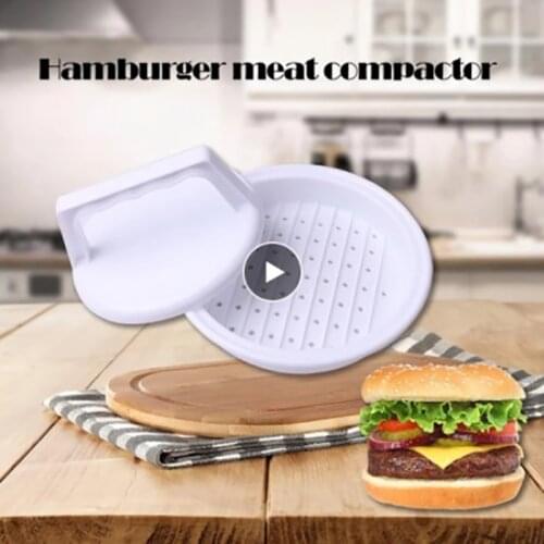 Hamburger Press Patty Maker Mold Meat Press Tool Round Shape Plastic Meat Beef Grill Burger Manual Press Machines Kitchen Tools