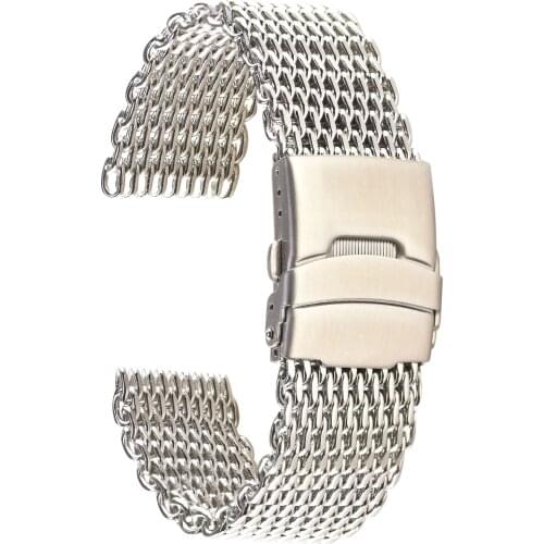 BEAFIRY Watch Band 18mm 20mm 22mm 24mm Quality Stainless Steel Watch Strap Watchband for huawei samsung Silver Black gold