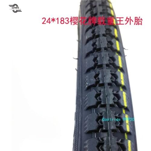 Coolride 24 Inch 13 / 8 Bicycle Tire Inner Tube Tire 24x1 3/8 Cherry Blossom Tire 37-540 Wheelchair Outer Tire Bag