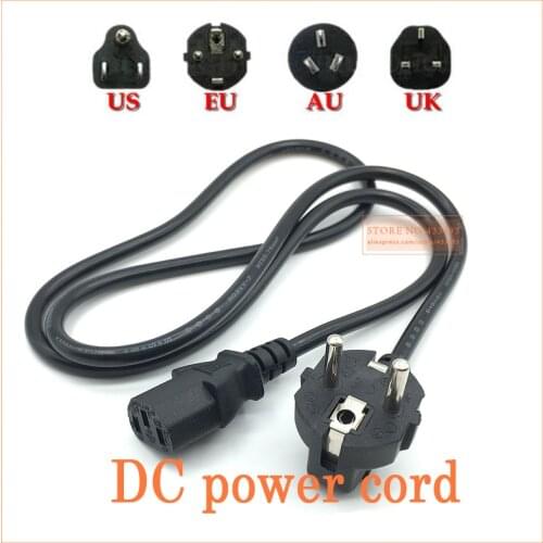 UK Plug / EU Plug / US Plug / AU Plug Universal 3 Prong Power Cord Cable 1.2M for Desktop Printers Monitors