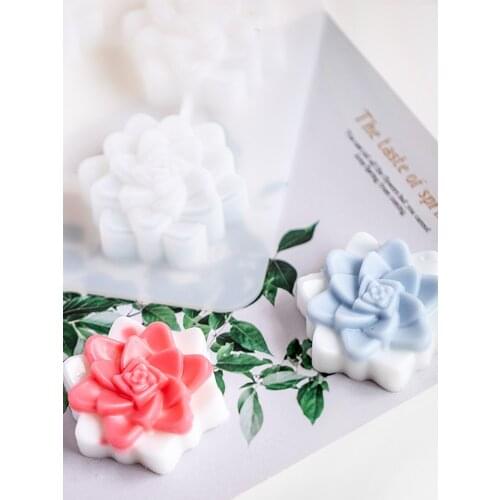4-hole Flower Silicone Mold DIY Handmade Soap Mold Household Decorations Food Grade Fondant Cake Mold Soap Making Supplies