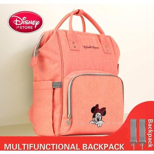 Disney Mickey Mouse Mommy Bag Multi Functional Backpack Portable Nappy Stroller Baby Care Bags For Mom Mother Bag Travel Handbag