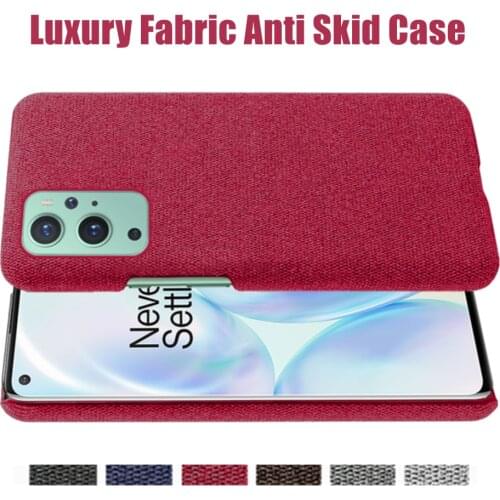 Cloth Texture Fit Cover On The For OnePlus 9 1 +9 Coque Luxury Febric Antiskid Phone Case For One Plus 9 1+9 6.55" 2021 Funda