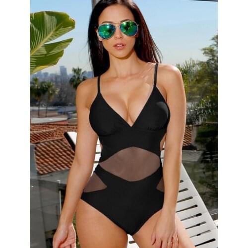 Trikini Sexy Monokini Mesh Swimwear Women High Waist Swimsuit Femle Mesh Bathing Suit Triquini Brazilian Maillot De Bain