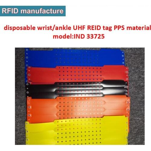 UHF RFID Waterproof wristband ankle tag 337*25mm uhf RFID epc gen2 claas-1 for Marathon race access personnel access control