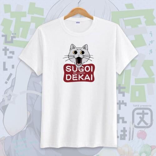 Japan Anime Uzaki-chan Wants to Hang Out! Unisex Summer Casual Uzaki Hana Cosplay T-shirt Tee Couple T shirts Tops
