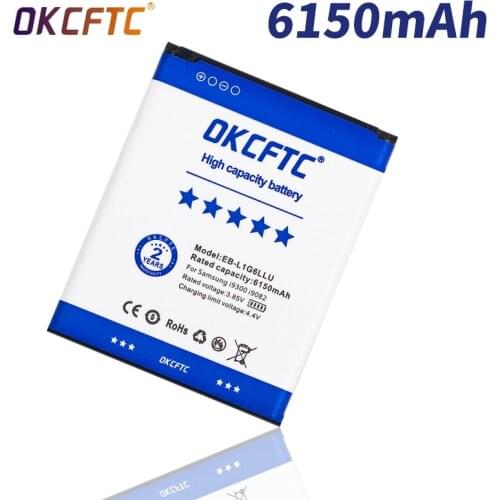 OKCFTC Replacement Battery For Samsung Galaxy S3 I9300 I9308 L710 I535 I9300i Genuine Battery EB-L1G6LLU 6150mAh