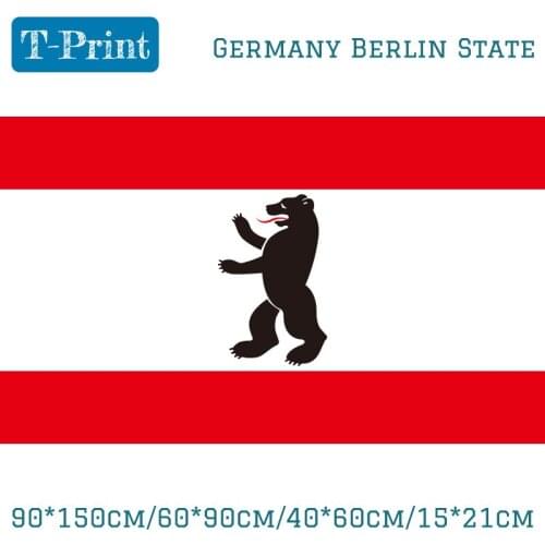 15PCS Flag 90*150cm/60*90cm/40*60cm/15*21cm Germany Berlin State FLAG 3X5FT