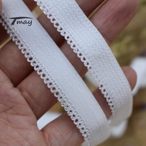 #1560 #1595 Two Color Fleece Optical White Elastic Bands 8 yards/lot Rubber Band Line Spandex Ribbon Sewing Lace Trim Waist Band