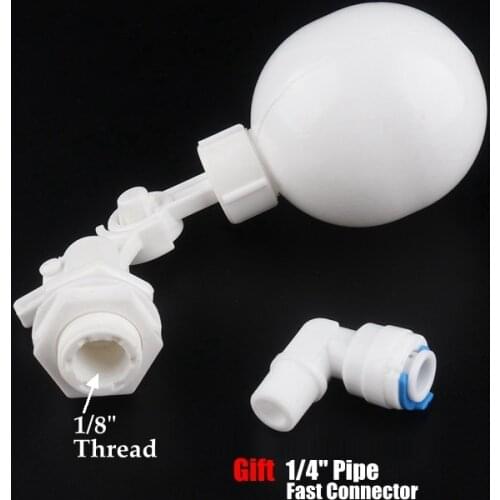 2pcs 1/4" Pipe Aquaspring Mini Floating Ball Valve Aquarium Fish Tank Water Dispenser Float Valve Water Level Controller