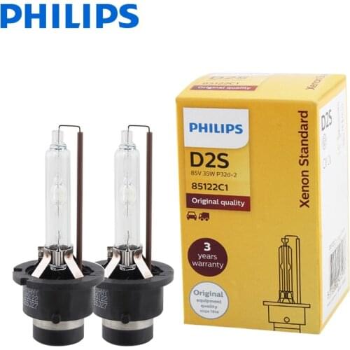 2X Philips HID D2S 35W Xenon Standard 4200K Auto Original Headlight Car Genuine Bulbs OEM Replacement Upgrade D2 ECE 85122C1
