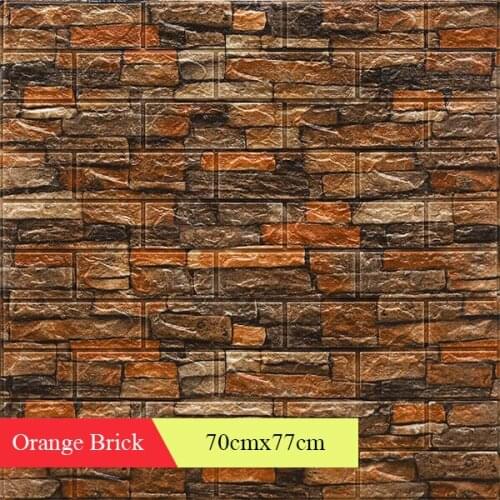 3D Brick Wall Stickers Mediterranean Vintage Wall Stickers DIY PE Foam Self-adhesive Living Room Bedroom Home Decor Wallpapers