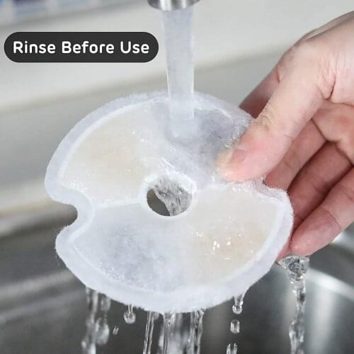 4pcs Water Dispenser Round Filter Pads Element Automatic Carbon Ion Flow Pet Filter Water Drinking Fountain Accessories