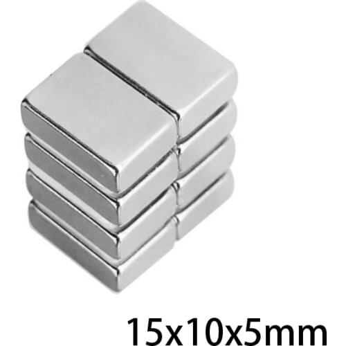 5/10/20/50/100PCS 15x10x5 mm Cuboid Block Magnet 15X10mm Neodymium Magnet 15x10x5mm Permanent NdFeB Super Magnets 15*10*5