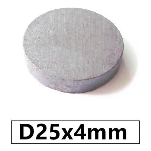 5-20pcs/lot Y30 disk Ferrite Magnet 25*4 Permanent magnet 25 x 4 Black Round Speaker 25x4
