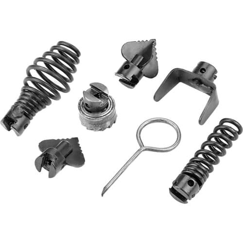 7pcs Pipe Dredge Extension Spring Professional Sewer Dredging Tools Black Toilet Floor Drain Sewer Dredge Tool Accessories