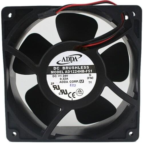 ADDA AD1224HB-F51 12cm 120*120*38mm 12038 DC 24V 0.32A high temperature server inverter cooling fan