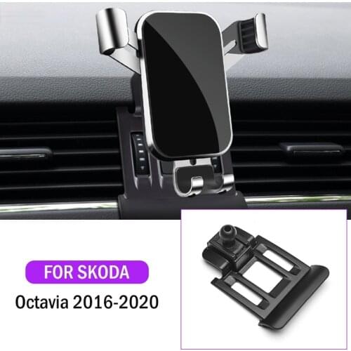 Car Mobile Phone Holder For Skoda Octavia 2016 2017 2018 2019 2020 Air Vent Mounts GPS Stand Navigation Bracket Car Accessories