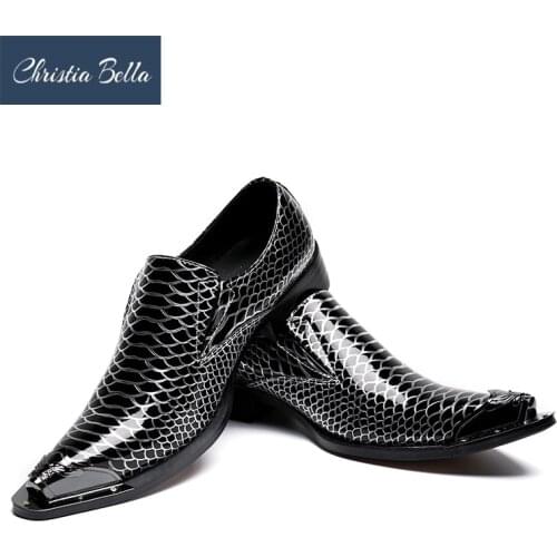 Christia Bella Plus Size Handmade Oxfords Alligator Crocodile Leather Shoes Men Shiny Dress Shoes Business Style Wedding Shoes