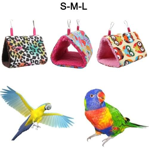 Pet Hamster Cage House Hanging Nest Parrot Parakeet Budgie Cockatiel Warm Bed Rat Hammock Bird Winter Toys