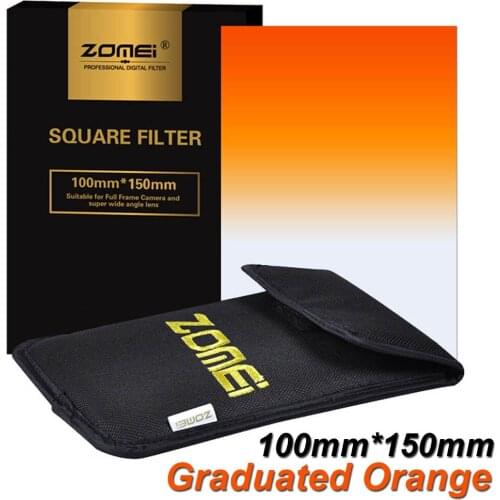 New Zomei Gradual Orange Square Filter 100*150mm 100mm*150mm Lens Filter for Cokin Z-PRO Series Lee Hitech 4X6" Holder 100x150mm