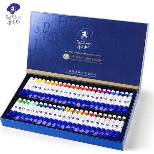 Paul Rubens Watercolor Paint Set Professional 48 Color Pigment 8ml Tube for Artist