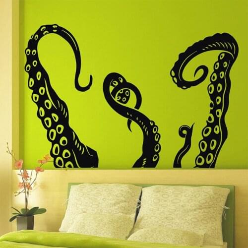 Art Vinyl Wall Decals Octopus Sprut Tentacles Decal Sticker Art Mural Home Decoration Wall Paper Barthroom Wall Mural