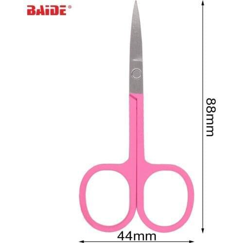Curved Pedicure Scissors Stainles Steel Nail Scissor Manicure Tool For Nails Eyebrow Nose Eyelash Cuticle Scissors 1000pcs/lot