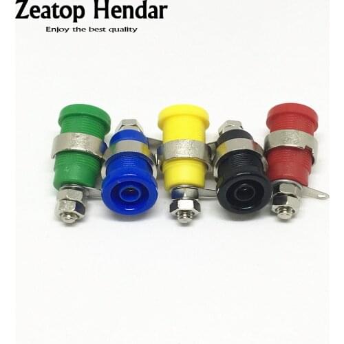 1000Pcs 4mm Binding Post Nut Panel Mount Terminals for Multimeter Banana Socket Probes Banana Jack Connector 5 Color