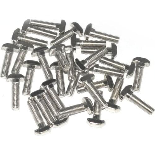 European Standard 4040 Type T Slot Drop-in Stud Sliding Bolt Screw M8 x30mm Length Screw Pack of 30